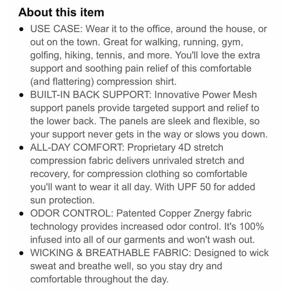 TOMMIE COPPER Tank Womens 2XL XXL Nude Beige Lower Back Support Tank Top NWOT - Picture 4 of 12